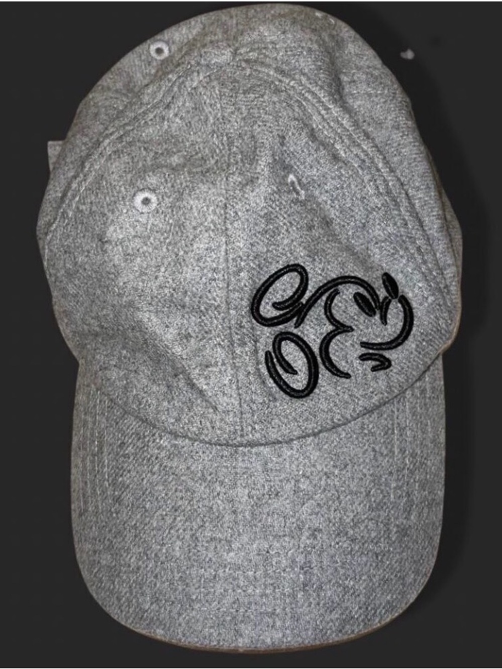 Disney Parks Cap Mickey Mouse Gray Wool Blend Hat with Label